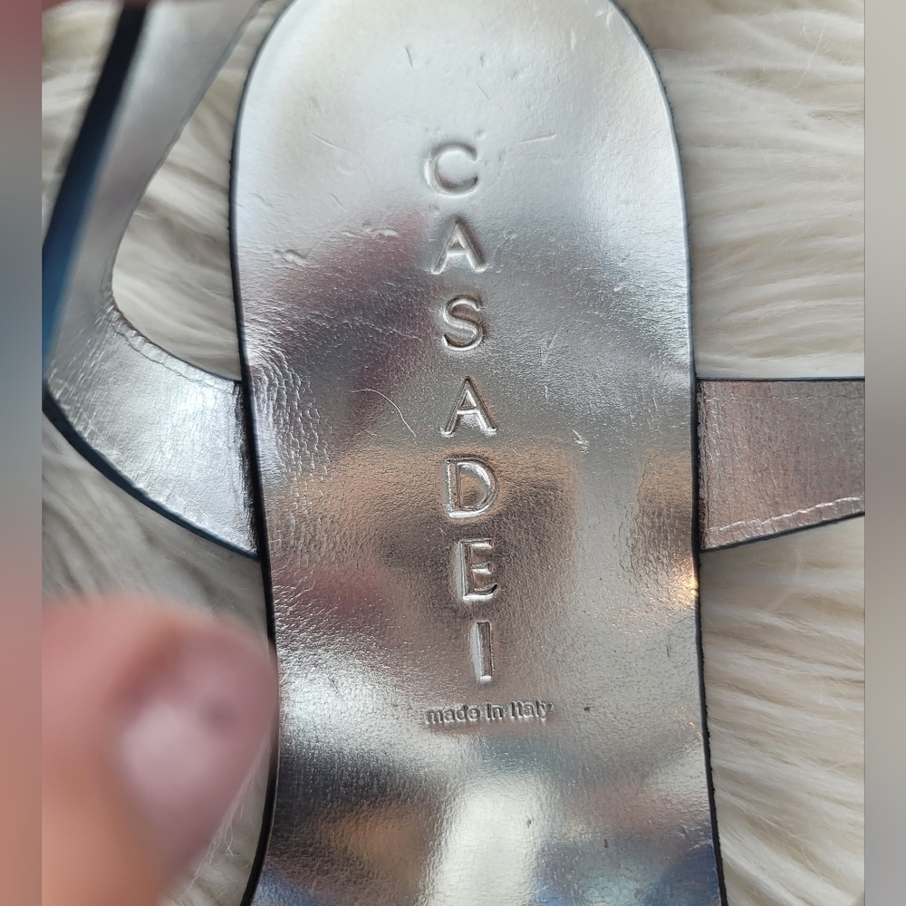 CASADEI ITALIAN SHOE BRAND MULTICOLOR EMBELLISHED SANDALS SIZE EU 37.5 EUC - Picture 6 of 13